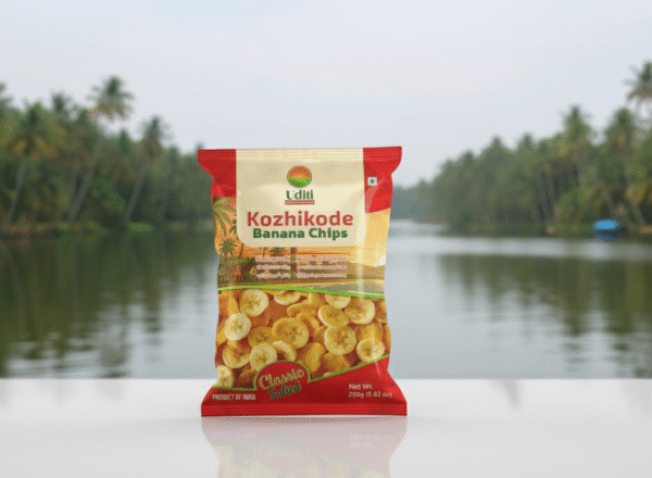 Uditi Kozhikode Banana Chips Classic Salted | Kerala Banana Chips with Authentic Malabar Flavor & Crispiness | Fried in Calicut Coconut Oil | Preservative-Free | 200g Pack